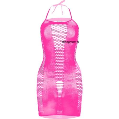 Gay Nightwear Erotic Sissy Mini Dress Male Sexy Lingerie Halter Baby Doll Gentleman Sleepwear Adult Mens Club Party Nightgown