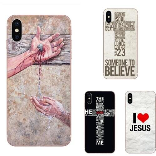 TPU Transparent Skin Cover Christian Jesus The Cross Colourful For iPhone 11 Pro XS Max X 8 7 6s Plus 5 SE 11 XR SE 2020