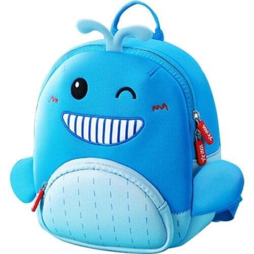 Cute Smile Whale School Backpacks For Boys Girls Waterproof Kindergarten School Bags Children Kids Gift Bag Plecak Szkolny