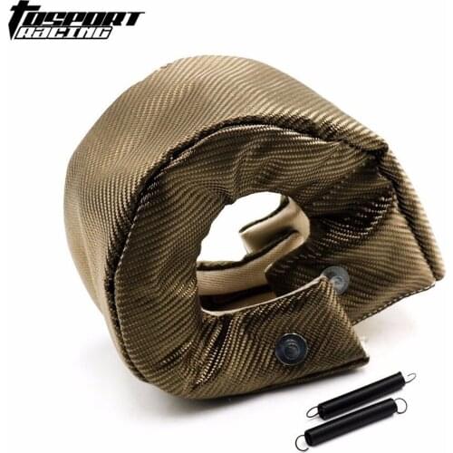 TOSPORT T4 Titanium Turbo Blanket Heat Shield Turbocharger Cover Wrap Fit For T4 GT37 GT40 GT42 GT45 GT47 Turbo Heat Shield