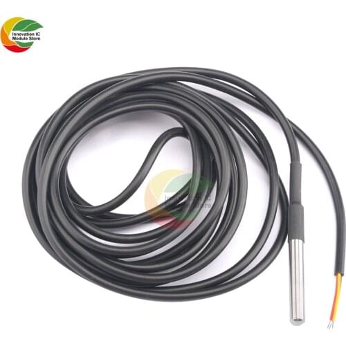 5 pieces DS18B20 stainless steel bag 1 M/2M/3M waterproof DS18b20 temperature probe temperature sensor 1 M/2M/3M 18B20 cable