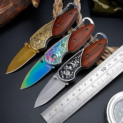 High Hardness Tactical Knife Wilderness Survival Multifunction Folding Knife 13.5CM Outdoor Pocket Knifes