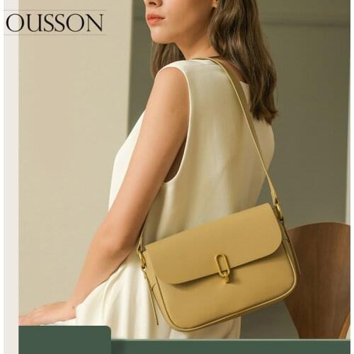 OUSSON 2021 New Design Leather Large Capacity Underarm Bag Fashion Crossbody Bag Multifunctional Single Shoulder Bag For Women