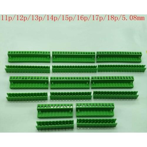 1set terminal block plug-in PCB KF2EDG5.08-11P/12/13/14/15/16/17/18P