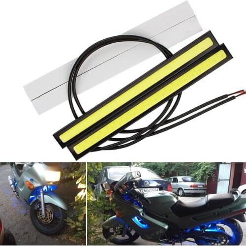 17CM LED COB Bulb 12V 6000K DRL Car Styling Strip Waterproof COB LED Working Light Driving Daytime running Light Super White