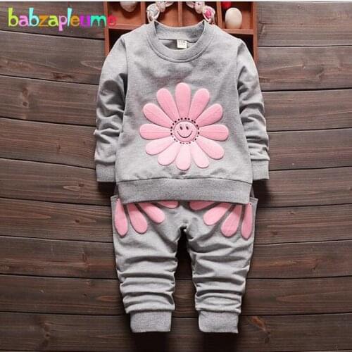 2PCS/0-3Years/Spring Autumn Kids Clothes For Baby Girls Clothing Sets Casual Long sleeve Cute T-shirt+Pants Children Suit BC1242