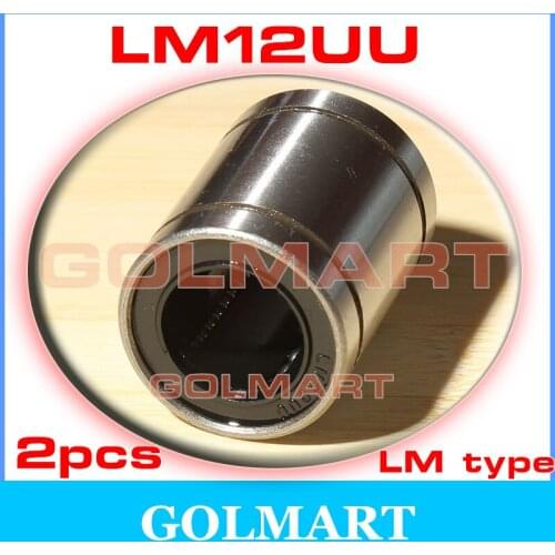 2pcs Linear Bearings New Precision LM12UU 12*21*30mm Linear Motion Bush Bushing for 12mm rail shaft