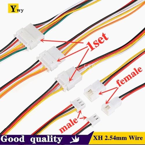 5 Sets JST XH2.54 XH 2.54mm Wire Cable Connector 2/3/4/5/6 Pin Pitch Male Female Plug Socket 200MM Wire 26AWG