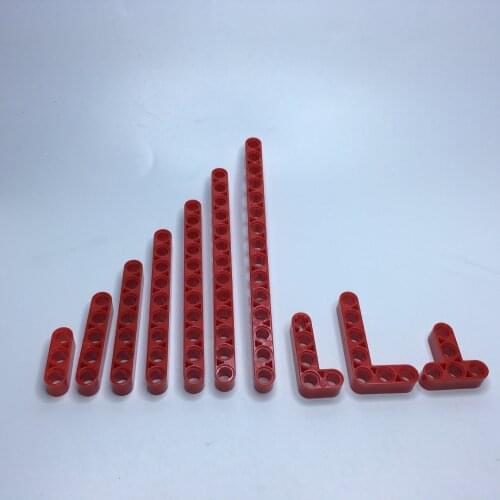 80pcs Bulk Parts High-tech Arm Beam Liftarm Frame Connector Pin 10 Sizes 6 Colors Choice Building Blocks MOC Toys for Children