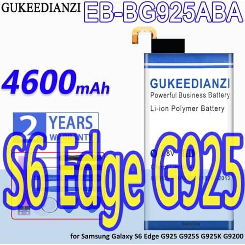 High Capacity GUKEEDIANZI Battery EB-BG925ABA EB-BG925ABE 4600mAh for Samsung Galaxy S6 Edge G925 G925S G925K G9200 S6edge