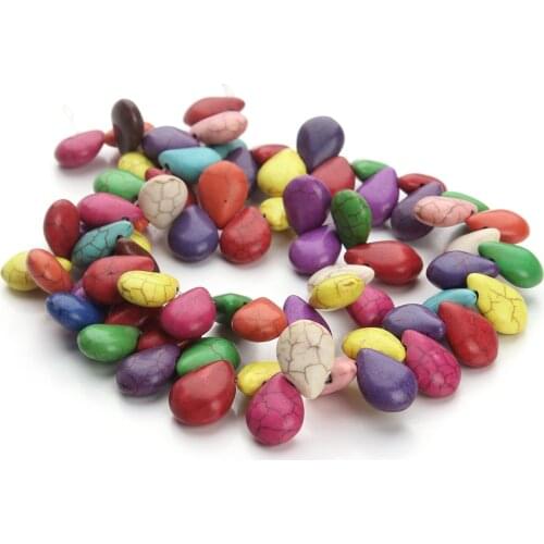 Approx.62pcs/pack Tear Drop Loose Bulk Spacer Bulk Beads 1cm*1.4cm*0.5cm for DIY Jewelry Making Findings F1367