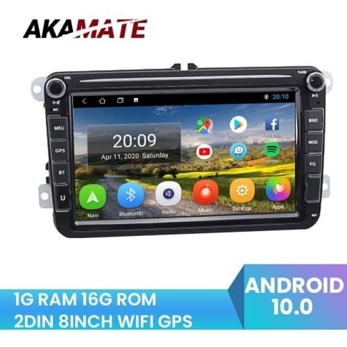 AKAMATE 2din Car Radio 8Inch Android System HD Multimedia Video Player GPS WIFI Bluetooth FM AM Radio For VOLKSWAGEN Skoda Golf