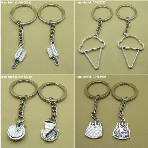 Keychain Keyring Popsicle Ice Cream Cabochon Frame Cake Pan Bag Charms Key Chains Rings