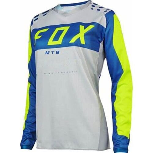 Motocross Racing Jersey Womens Downhill Jersey Long Sleeve Bicycle Tops Breathable Camiseta MTB BMX Bike DH T-Shirt Lady