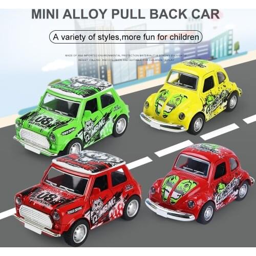 Kids Mini Alloy Pull Back & Inerial Glide Car Model Vehicle Die cast Toys for Boys Children Fun Gift