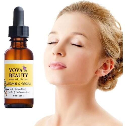 Vitamin C Effective Whitening Face Serum Stains Melanin Shrink Pores Moisturizing Care Freckle Removal Brighten Skin Remove
