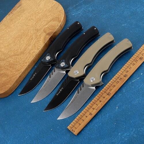 Hanzuofang Pocket D2 blade G10 handle sharp high hardness folding knife outdoor camping tactics self-defense hunting EDC tool ki