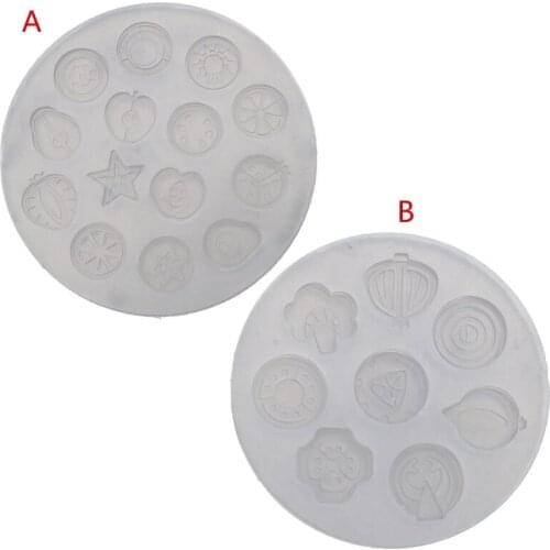 Crystal Epoxy Resin Mold Fruit Vegetable Slices Quicksand Casting Silicone Mould DIY Crafts Jewelry Making Tool