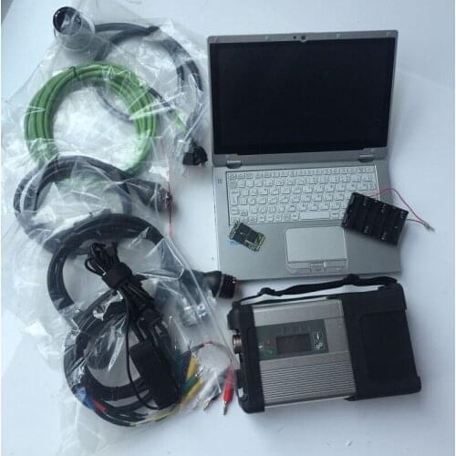 Used CF-AX2 PC i5 8g 480GB Mini SSD (V2020/12 software X-ntry installed) + Diagnosis Tool MB Star C5 SD Connect 5 Use Directly