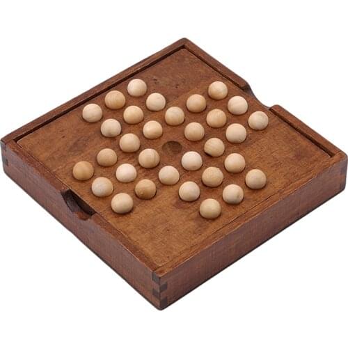 Adult Classical Educational Toys Europe Board Game Single Chess Peg Solitaire Diamond Move Independently Cognitive Ability Toy