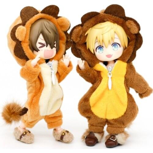 Ob11 molly baby clothes animal lion home wear pajamas coat 1/12 BJD GSC plain clay set doll clothes suit