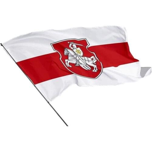 Red And White Flag Of The Republic Belarus Hanging 90x150cm/60x90cm/120x180cm Belarus White Knight Pagonya Flag Dropshipping