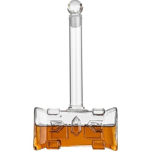 Creative Hammer Hip Flagon Liquor 3D Beer Red Wine Bottle Milk Water Glass Wine Pot Whiskey Dispenser Bar Counter Home Wine Set