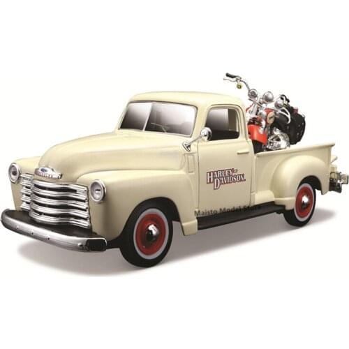 Maisto 1:24 HARLEY-DAVIDSON 2001 FLSTS HERITAGE SPRINGER 1950 Chevrolet 3100 die-cast precision model car Model collection gift