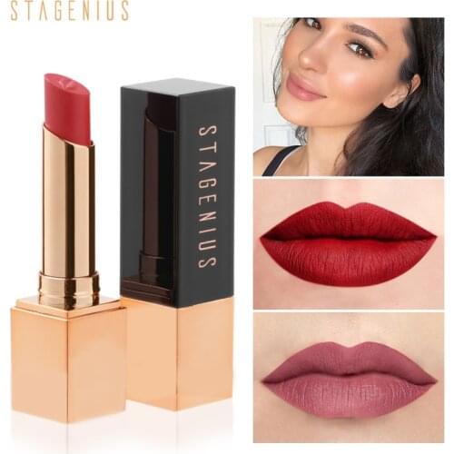 12 Colors Makeup Matte Lipstick Waterproof Long Lasting Lip Stick Sexy Red Pink Velvet Black Lipsticks Women Cosmetics TSLM1