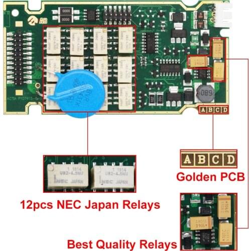Newest Diagbox V9.68 Lexia3 Full Chip Firmware 921815C 12pcs Relays 7pcs Optocouplers Lexia 3 PP2000 For P-eugeot&C-itroen