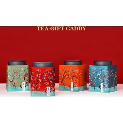 General Tinplate Tea Bag Storage Box Green, Black Tea, Jasmine Tea, Coffee Beans, Chocolate Pellets Sealed Storage Jars