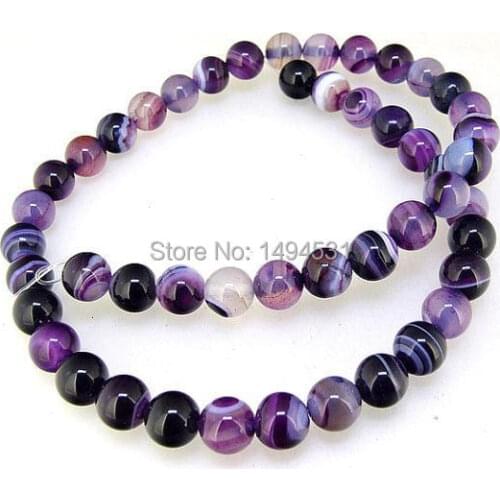 Wholesale Purple View Stone Gem One Strand 8mm Round Jewelry Full One Strand Fit Your Handwork Jewelry