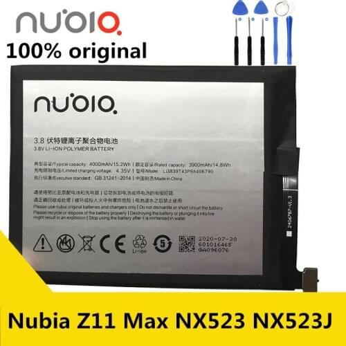 100% Original New 4000mAh Li3839T43P6h406790 For ZTE Nubia Z11 Max NX523 NX523J Battery