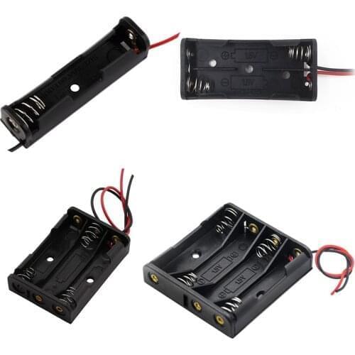1pcs 1x 2x 3x 4x AAA Battery Box Case Holder With Wire Leads Battery Box Connecting Solder For 1-4pcs AAA Batteries