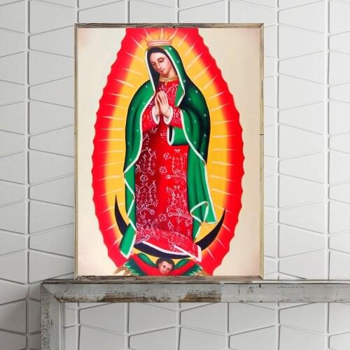 Acheter Vierge Marie Prints Pictures Room Wall Art Decor God Bless You No Frame Poster Oil Painting Decoration