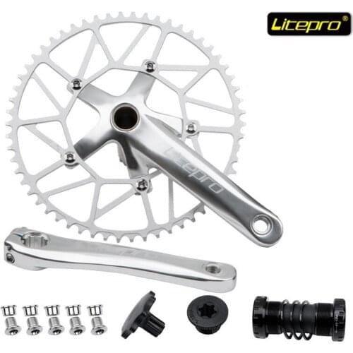LITEPRO Aluminum Alloy MTB Bike Hollow Intergrated Chainwheel 170mm with Bottom Bracket Bicycle Parts