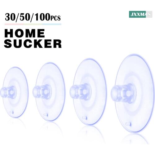 30pcs/50pcs/100pcs Clear Sucker Suction Cups Silicone Powerful Suction Cup Wall hook Kitchen bathroom glass Home Decoration