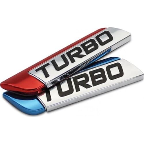60% Dropshipping!!3D Metal TURBO Turbocharged Car Sticker Logo Emblem Badge Car Styling Decals