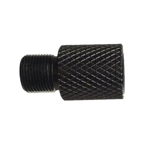 Barrel End Threaded Adapter Female M14x1 LH To Male 1/2-28 UNEF or Female 1/2-28 UNF To Male M14x1 LH
