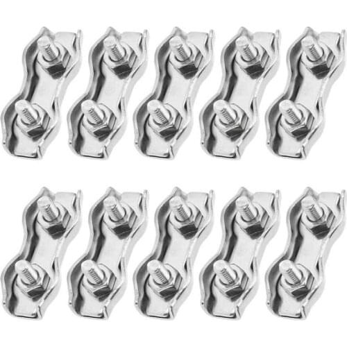 Steel Wire Rope Chuck Steel Wire Rope Chuck Lock 304 Stainless M3 Double Clip Clamp for Industrial Mechanism