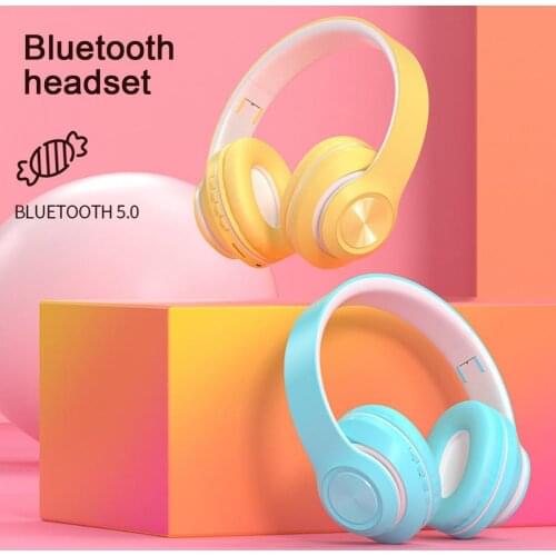 P33 HD Stereo Earphones Bluetooth Headphone Music Headset and Support TF Card for Iphone/Tablet
