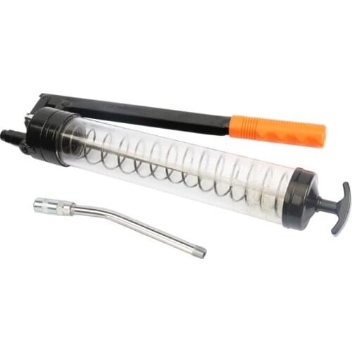 600cc Heavy Duty Grease Gun Visible Transparent Tube Portable Auto Car Tool Accessory Grease Gun Fle-xi Rigid
