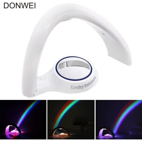 LED Rainbow Projector Light Night Lamp Romantic Amazing Indoor Decorative Lights for Childrens Gift