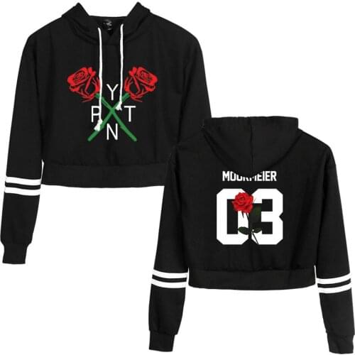 Payton Moormeier Hoodie Letter Rose Print Hoodies Trending Products 2020 Crop Tops Pullover Sweatshirts Pateon Merch Streetwear