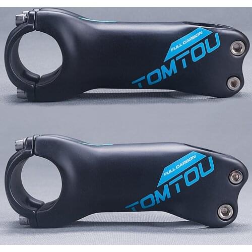 TOMTOU Full UD Cycling Carbon Road/Mountain Bike Stem 6/17 Degrees 31.8mm 70/80/90/100/110/120/130mm Matte Blue - T37M69