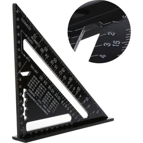 7inch Car Aluminum Alloy Metric Triangle Angle Ruler Squares Measuring Tool Goods For Woodworking RV Camping Outdoor Truck Boat