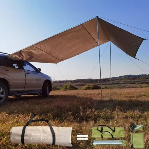 Car Shelter Shade Camping Car Side Top Tent Awning Waterproof UV Portable Outdoor Camping Tent Automobile Rooftop Rain Canopy