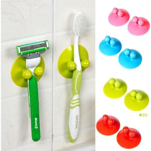 2 Pcs/Set Multifunction Strong Suction Cup Wall Mount Vacuum Suction Hanger Date Cable Phone Holder Hook For Kitchen Bathroom