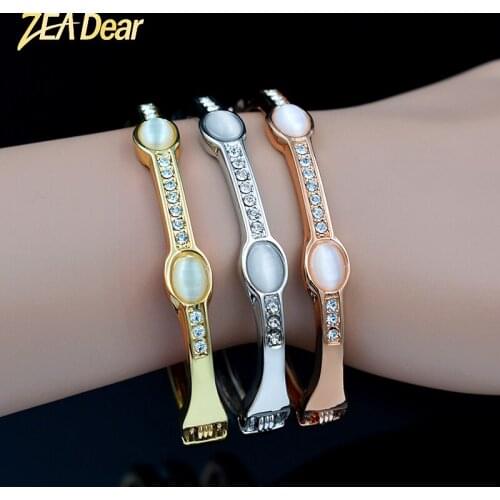 ZEA Dear Jewelry Romantic Jewelry Round Bangle Sets For Women Dubai Fashion Cubic Zirconia Bracelet For Wedding Jewelry Findings