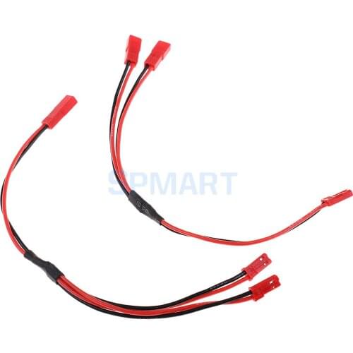 2pcs RC Lipo Battery Cable Male & Female 1:2 Y Splitter 20AWG JST Connector